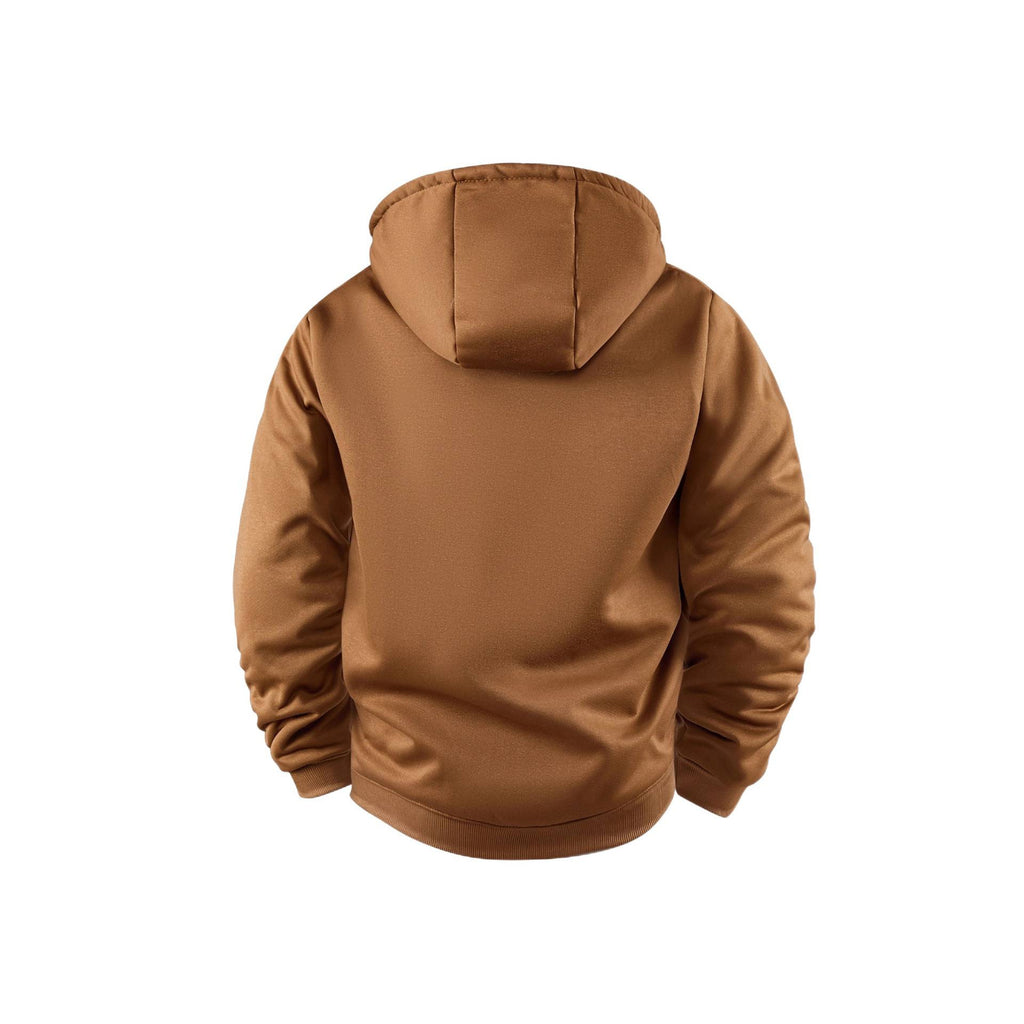 Sports Hooded Fleece-lined Jacket