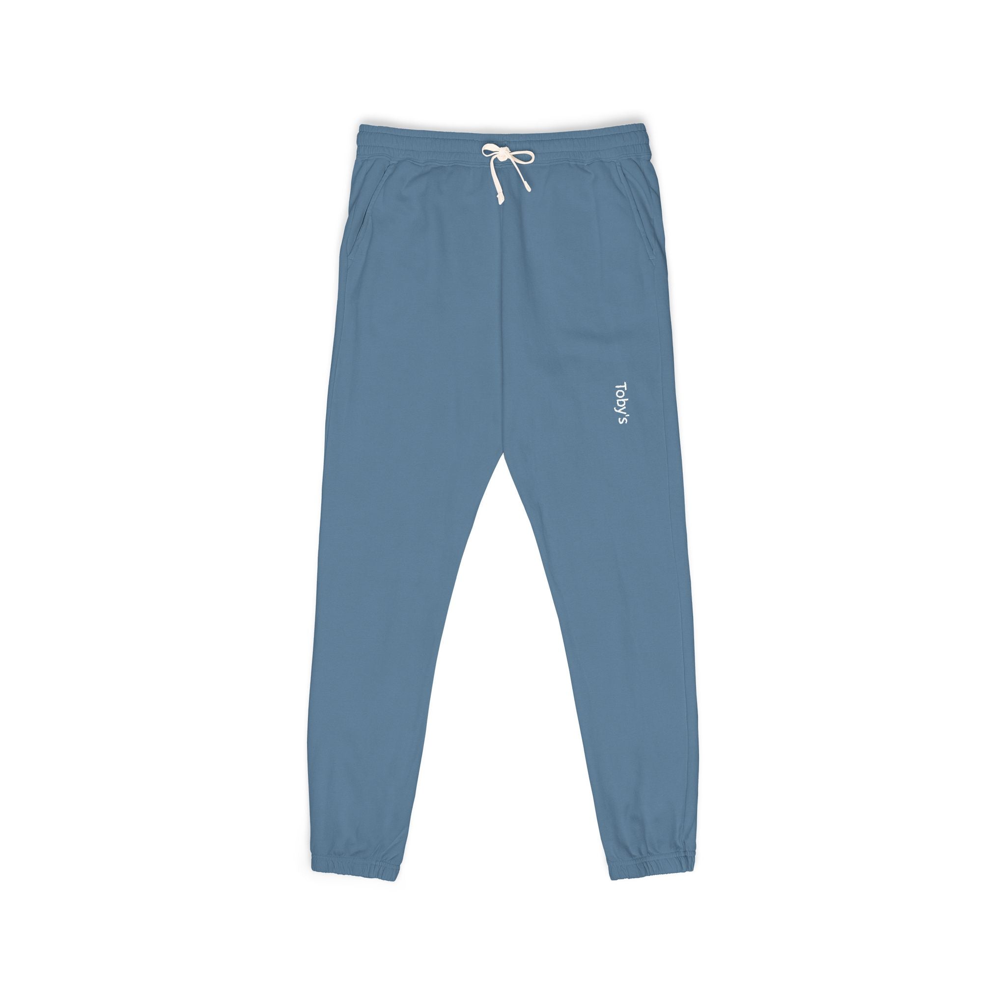 Garment-Dyed Fleece Sweatpants — Minimal Script Logo Joggers